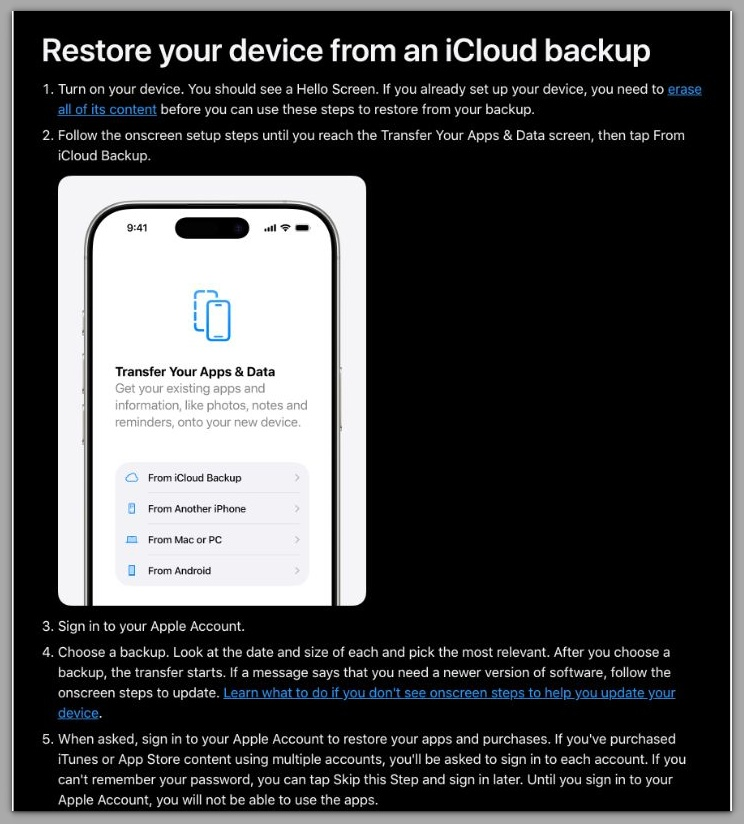 system approved restore flow where data application is permitted

