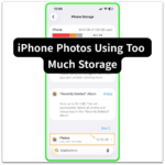 iphone photos using too much storage shown in iphone storage screen where the photos category occupies large device storage
