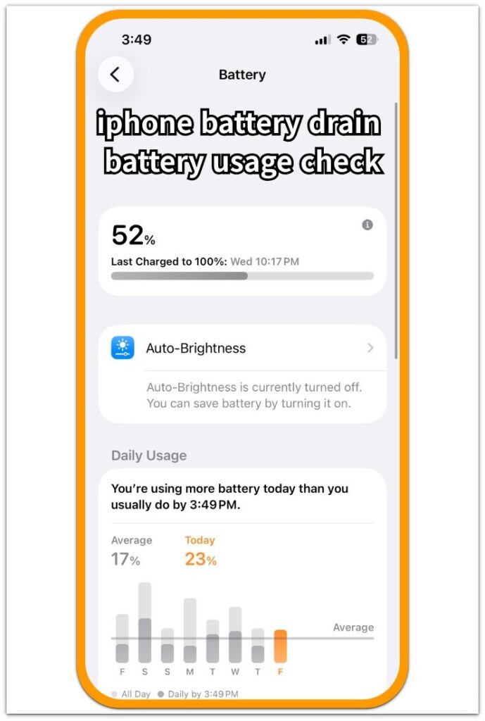 iphone battery drain battery usage check