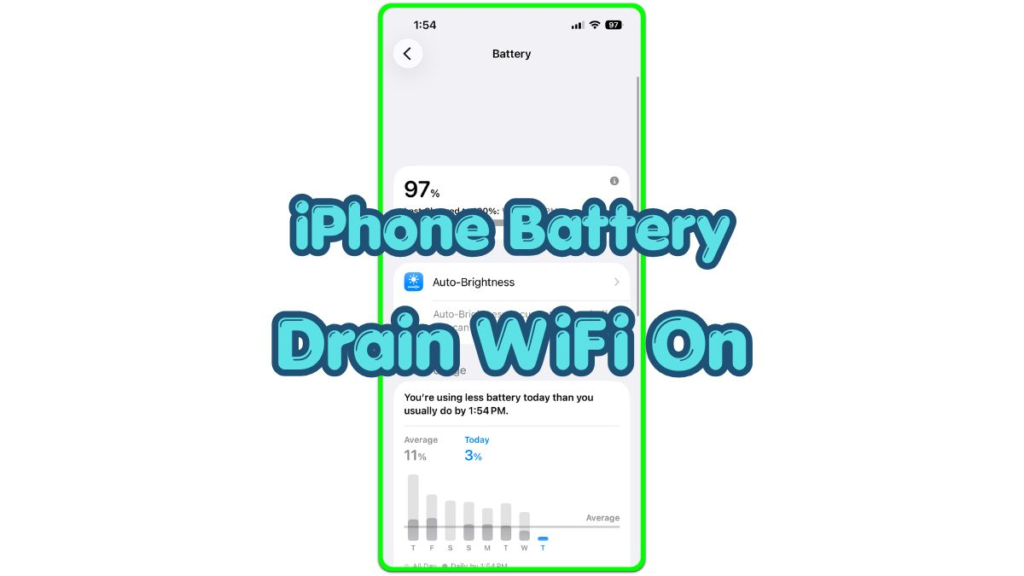 iphone battery drain wifi on battery usage screen