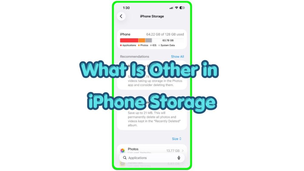 other in iphone storage screen explained