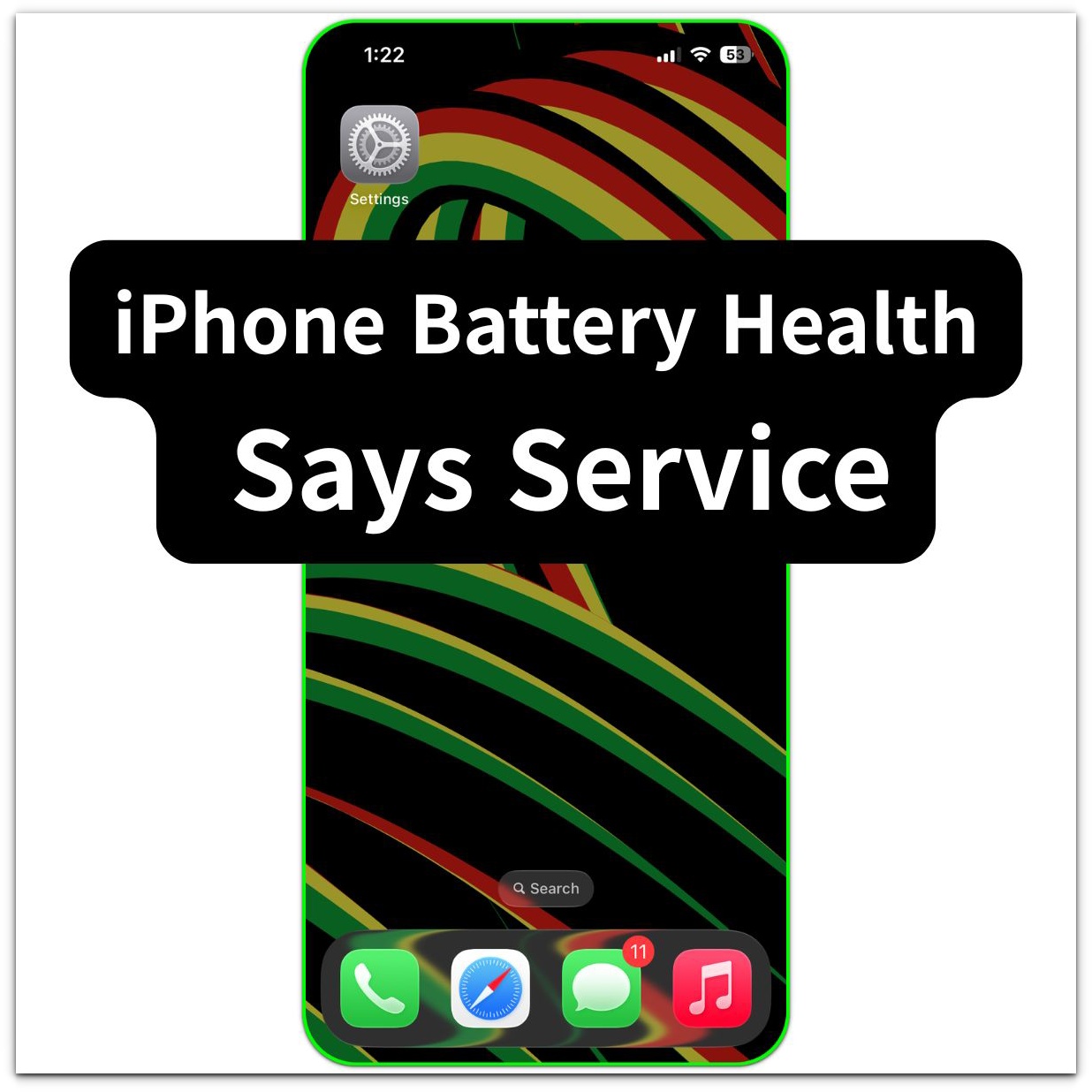 iphone battery health says service iphone settings app on home screen