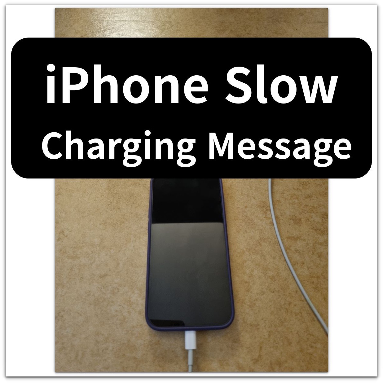 iphone slow charging message thumbnail with connected charger structure