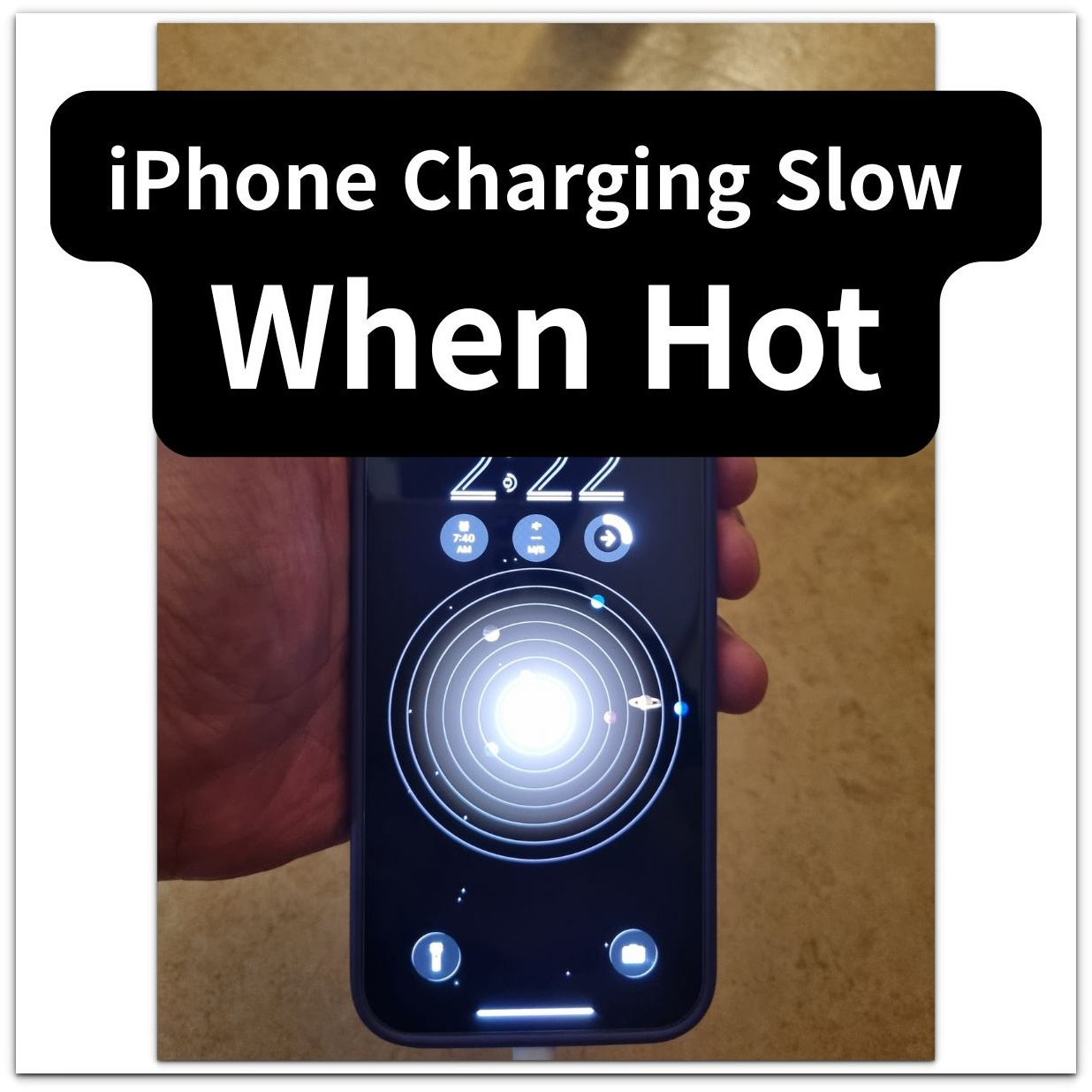 iphone charging slow when hot lock screen charging view with title overlay