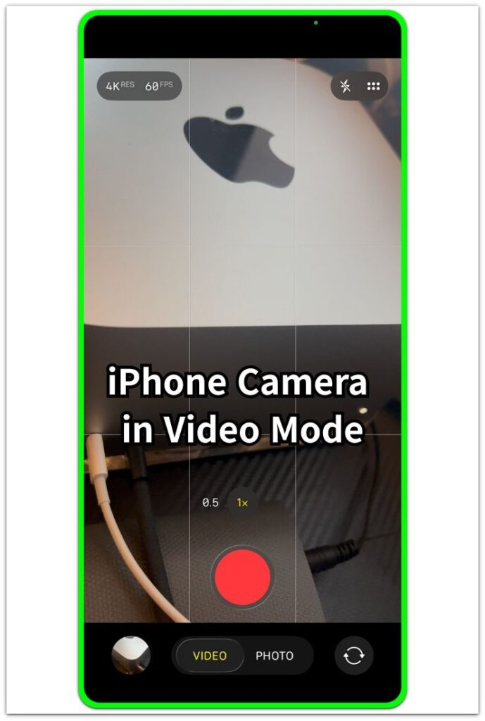 iphone camera app in video mode