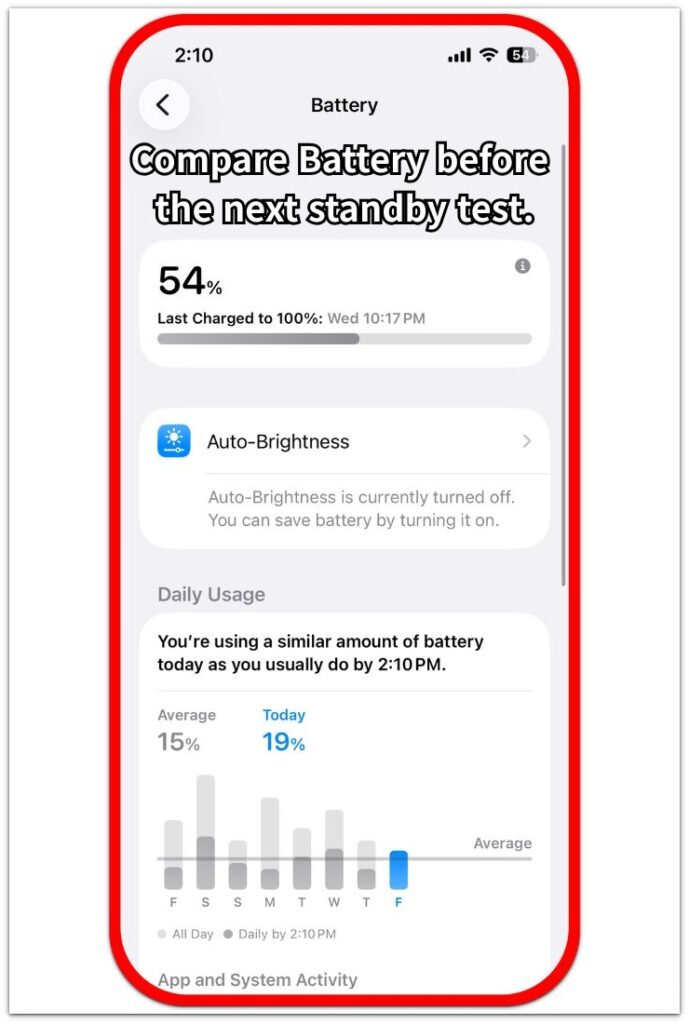 iphone standby battery drain battery usage check
