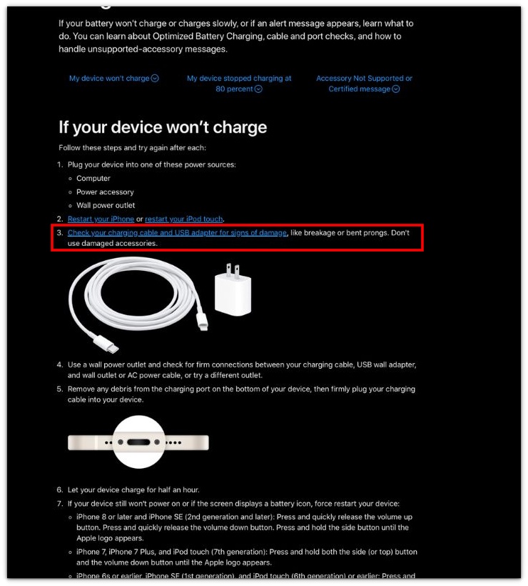 iphone charging slow official apple cable and adapter damage check
