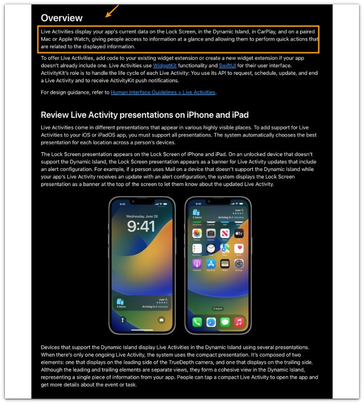 iphone live activities official source lock screen dynamic island