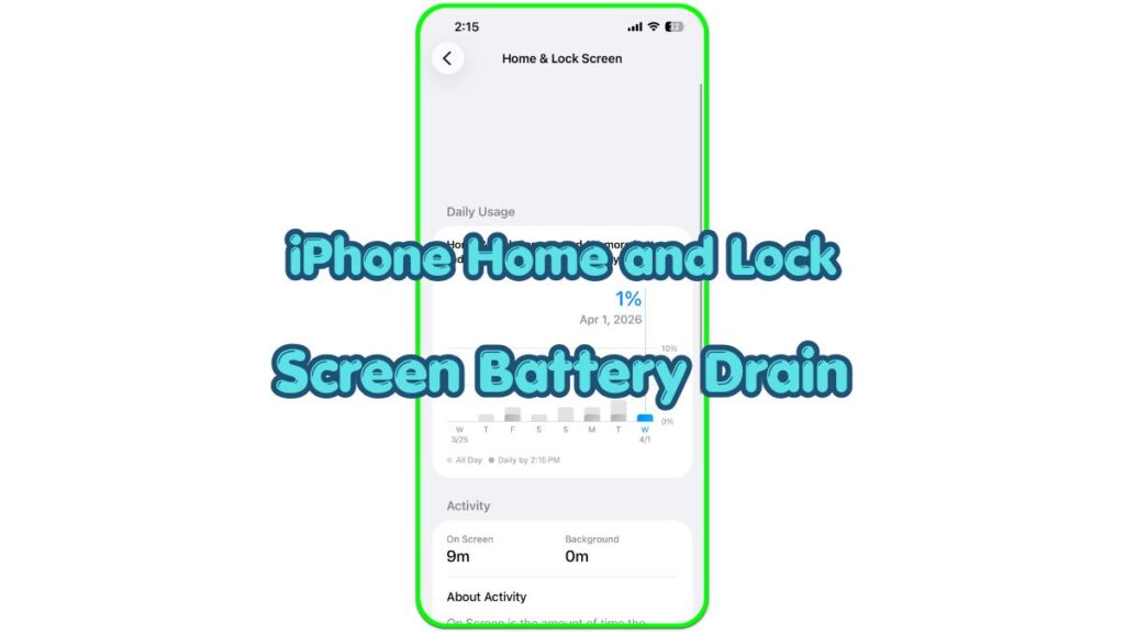 iphone home and lock screen battery drain battery usage screen