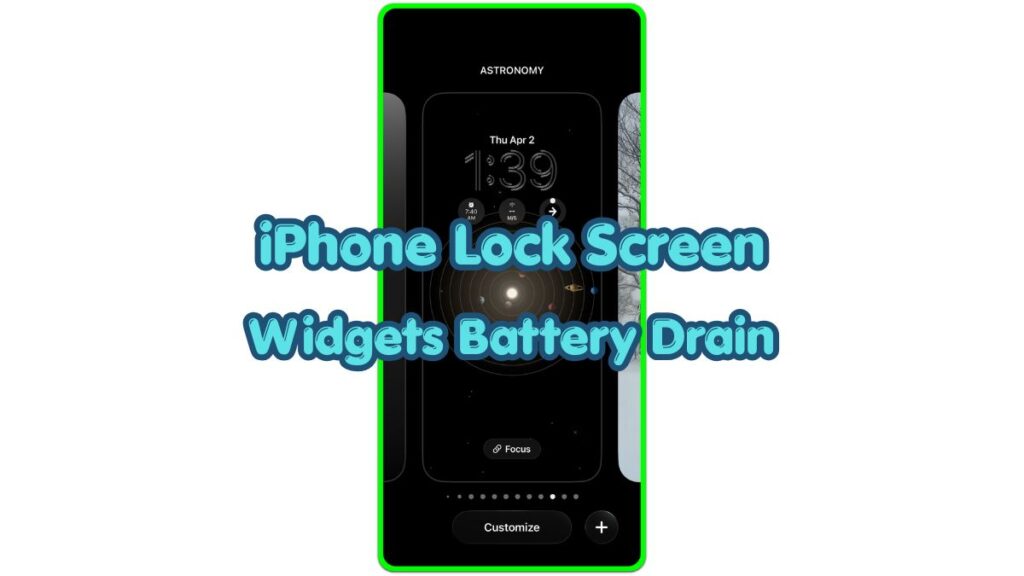 iphone lock screen widgets shown on lock screen battery drain check