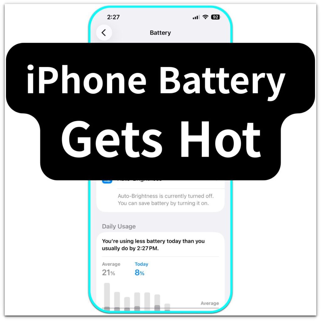 iphone battery gets hot guide with battery settings screen