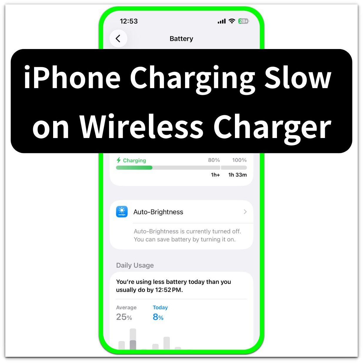 iphone charging slow on wireless charger battery screen thumbnail