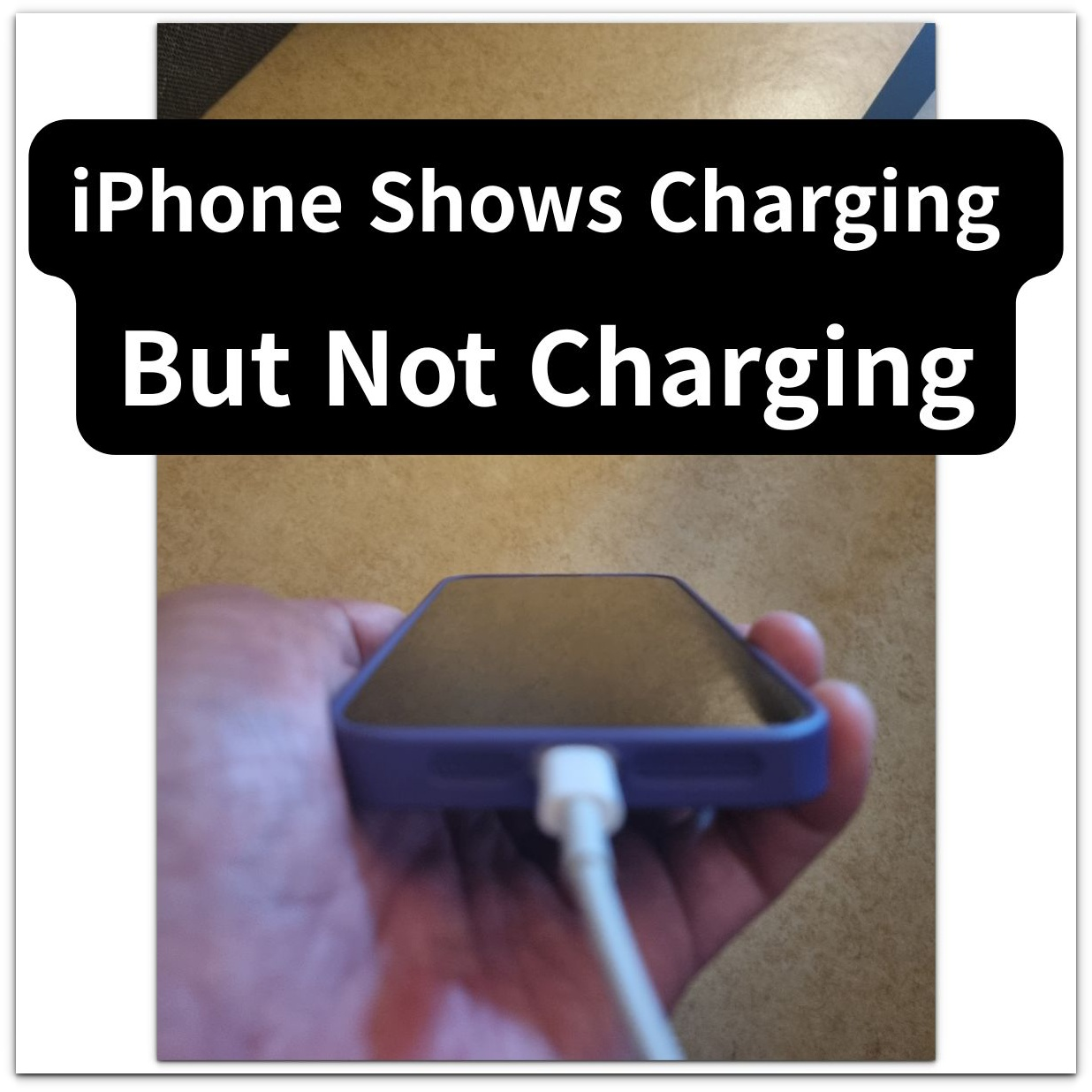 iphone shows charging but not charging with cable connected
