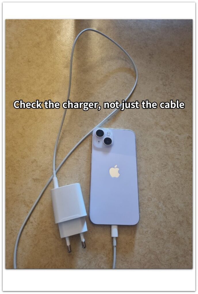 iphone charging slow with usb-c cable and power adapter