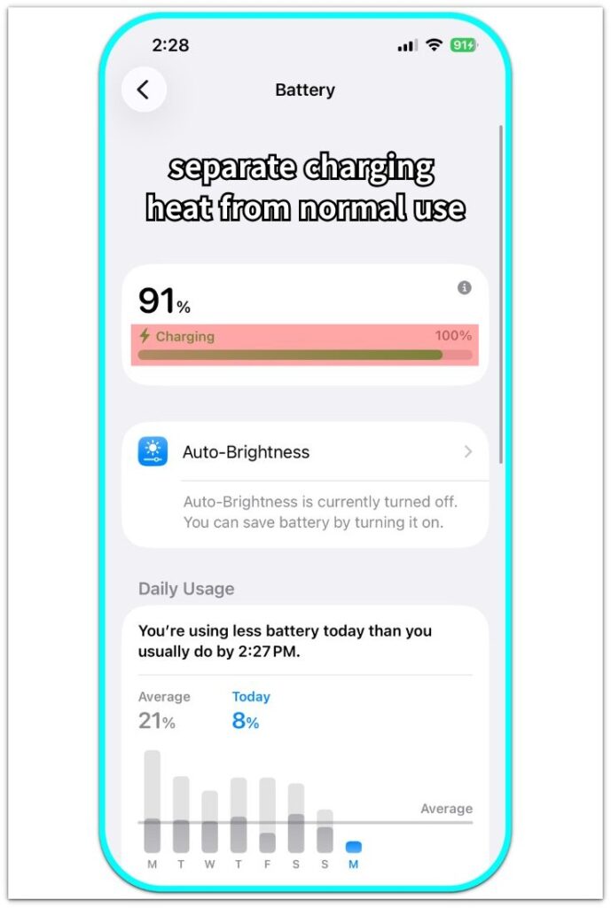iphone battery gets hot compare charging heat with normal use