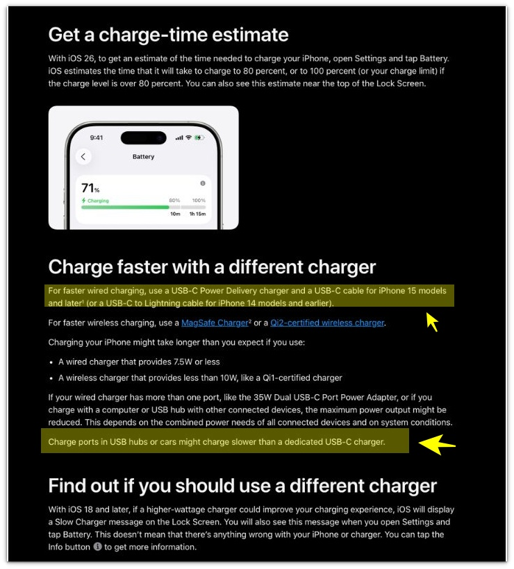 iphone charging slow with usb-c cable apple support charger speed