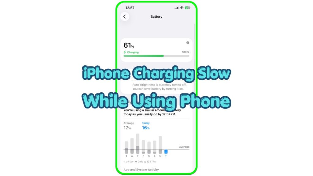 iphone charging slow while using phone battery charging screen
